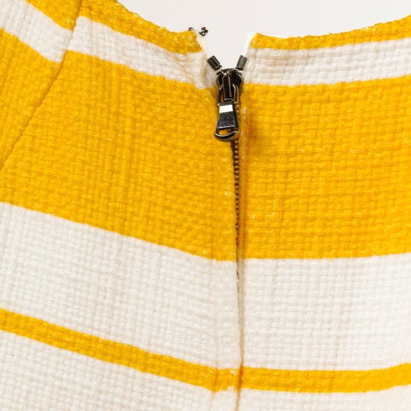 Dolce & Gabbana SS/13 Yellow and White Striped Jacquard Sleeveless Mini Dress - Picture 7 of 9